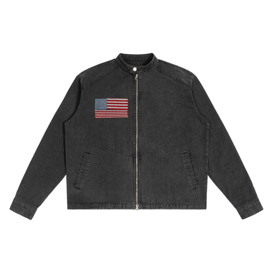 FLAG DENIM JACKET